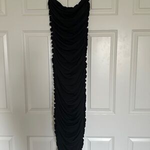 Rouched strapless dress